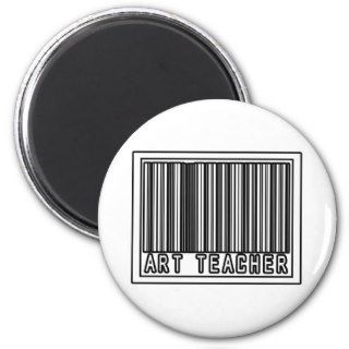 Barcode Art Teacher Fridge Magnets