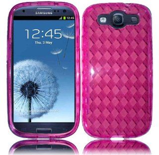 Hot Pink TPU Case Cover for AT&T Samsung Galaxy S3 i9300 i747 Cell Phones & Accessories