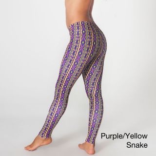 American Apparel American Apparel Womens Printed Nylon Legging Purple Size S (4  6)