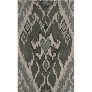 Handmade Contemporary Marrakesh Gray Geometric New Zealand Wool Rug With Cotton canvas Backing (3 X 5)