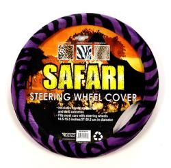 Oxgord Safari Purple And Black Zebra Steering Wheel Cover