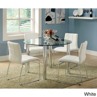 Furniture Of America Donnabella 5 piece Chrome plated Steel Dining Set