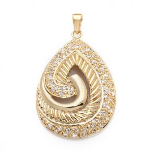 Bellezza "Profondo" 2.57ct CZ Bronze Textured Pendant