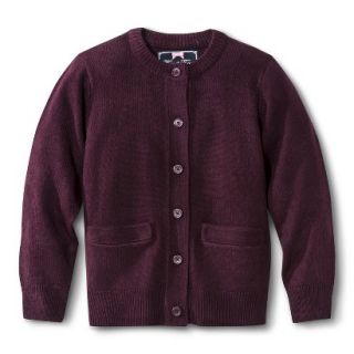 French Toast Girls School Uniform Knit Cardigan Sweater   Burgundy 14