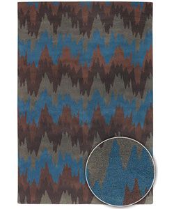 Hand tufted Contemporary Mandara Indoor Wool Rug (8 X 11)