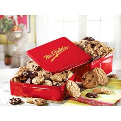 Mrs. Fields 24 Nibbler Cookies Classic Tin