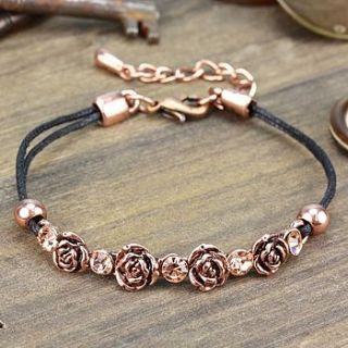 rose and crystal friendship bracelet by lisa angel