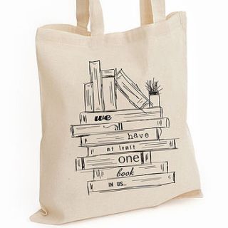 sketch cotton tote bag books by megan claire