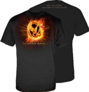 The Hunger Games Mockingjay Adult T Shirt, Black, X Large at  Mens Clothing store