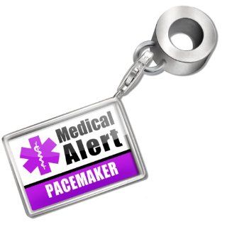 Neonblond Bead/Charm Medical Alert Purple "Pacemaker"   Fits Pandora Bracelet NEONBLOND Jewelry & Accessories Jewelry