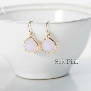 little gold pear drop earrings by simply suzy q