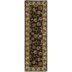 Nourison Hand tufted Caspian Brown Floral Wool Rug (23 X 76)
