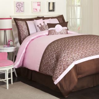 Lush Decor Brown/pink Leopard 6 piece Comforter Set