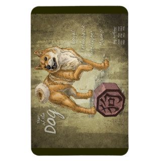 Year of the Dog Chinese Zodiac Animal Rectangular Magnets