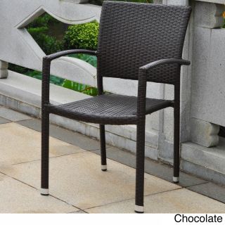 International Caravan Barcelona Resin Wicker/aluminum Outdoor Dining Chairs (set Of 4)