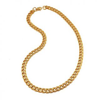 Men's Stainless Steel Goldtone Curb Link Chain Necklace
