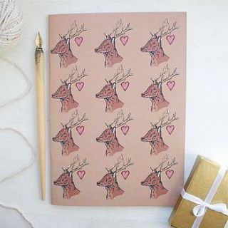 woodland deer notebook by goodnight boutique