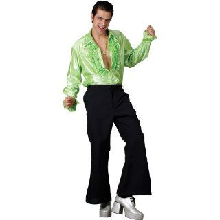 Wicked L Mens 70'S Flares   Black Costume For Disco 70S Fancy Dress Toys & Games