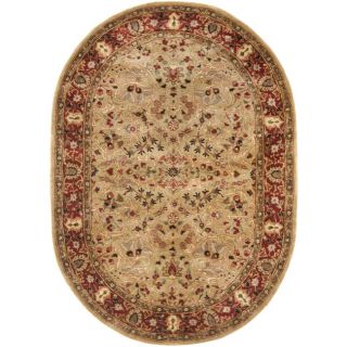 Handmade Persian Legend Gold/ Rust Wool Rug (76 X 96)