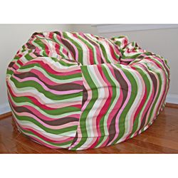 Ahh Products 36 inch Wide Wavelength Guava Cotton Washable Bean Bag Chair