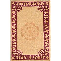 Hand knotted Oceans Of Time Wool Area Rug (6 X 9)