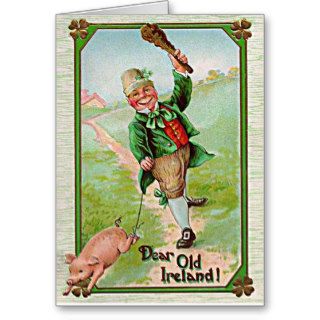 vintage leprechaun cards