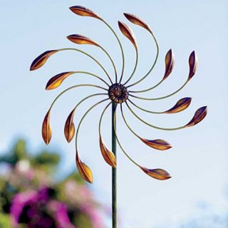Improvements Metal Leaves Whirly Gig Wind Spinner