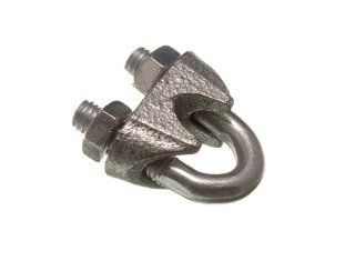 WIRE ROPE CLAMP U BOLT CABLE GRIP 6MM 1/4 INCH ZINC PLATED STEEL ( pack of 20 )   Hardware Nut And Bolt Sets  