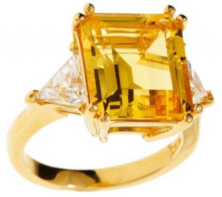 Smithsonian Simulated Hooker Yellow Diamond Ring —