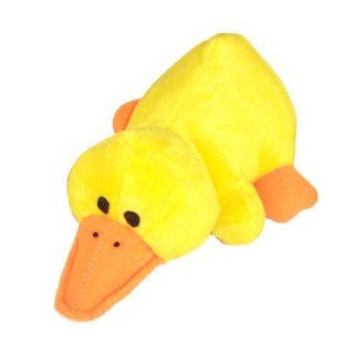 Small Laying Down Yellow Duck Dog Toy  Pet Squeak Toys 