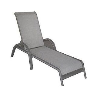 Courtyard Creations KTS1260 Woodfield Steel 4 Position Tan Sling Lounge (Discontinued by Manufacturer)  Patio Lounge Chairs  Patio, Lawn & Garden