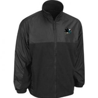 San Jose Sharks Full Zip Official Logo Winter Fleece Jacket M Clothing