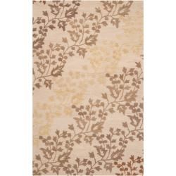 Hand tufted Beige Belle Towers New Zealand Wool Rug (33 X 53)