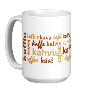 Multilingual Text Coffee Cup Mug