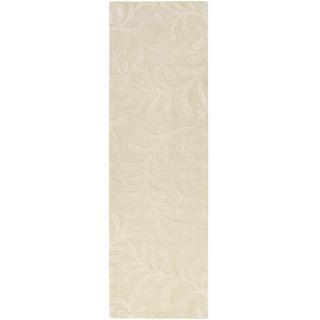 Candice Olson Loomed Ivory Floral Plush Wool Rug (26 X 8)