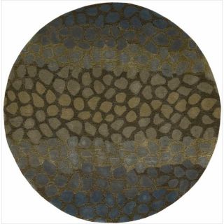 Nourison Hand tufted Dimensions Abstract Multicolor Rug (59 X 59) Round
