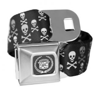 Skull Cadillac Seatbelt Buckle Fashion Belt   Officially Licensed Clothing