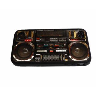 Boombox Ghetto Blaster Funny Iphone 4/4s Case, Iphone Cover, Iphone Hard Rubber Case Black   All Carriers Cell Phones & Accessories
