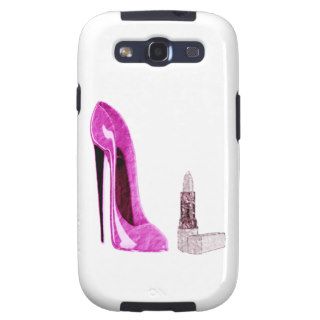 Pink Stiletto shoe and lipstick Case Mate Case Galaxy S3 Cover