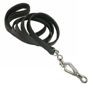 Dean & Tyler Soft Touch Black Padding Dog Leash with Black Herm Sprenger Snap Hook, 2 Feet by 3/4 Inch  Pet Leashes 