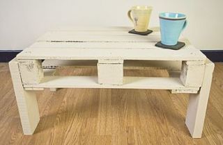 small cream coffee table hand made in gb by cocoonu