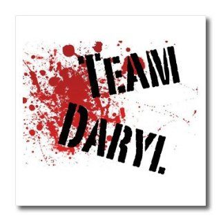 3dRose ht_123992_3 Team Daryl The Walking Dead Zombies Iron on Heat Transfer for White Material, 10 by 10 Inch