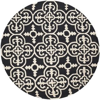 Safavieh Handmade Cambridge Moroccan Black Wool Cross Pattern Rug
