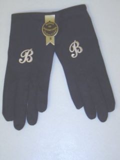 G111, Black Nylon Dress Gloves with Ivory Monogram for Men Women and Teens at  Men�s Clothing store