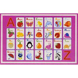 Kids Rugs Non skid Alphabet Dreamy 46 X 61