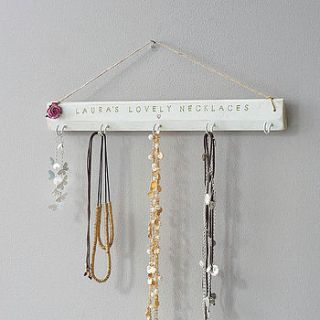 personalised jewellery hook board by abigail bryans designs