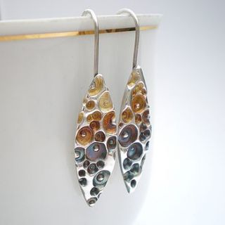 slender coral silver earrings by ali bali jewellery
