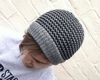 stripey wool beanie hat by missbelluk