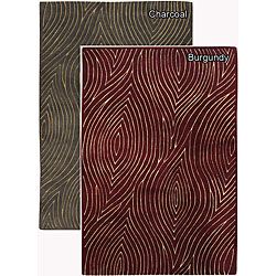 Mandara Hand tufted Modern Abstract Mandara New Zealand Wool Rug (79 X 106) Brown Size 79 x 106