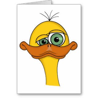 Funny Cartoon Duck Greeting Card